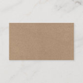 Moderne bruiloft voor penseel script QR Kraft Informatiekaartje (Achterkant)