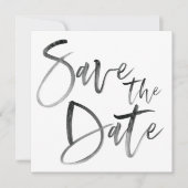 Moderne bruiloft voor penseelkalligrafie save the date (Voorkant)