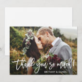 Moderne bruiloft voor penseelscript bedankt (Voorkant / Achterkant)