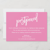 Moderne bruiloft voor penseelscript, uitgestelde r save the date (Voorkant)