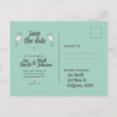 Moderne bruiloft we worden getrouwd aankondigingskaart (Achterkant)