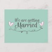 Moderne bruiloft we worden getrouwd aankondigingskaart (Voorkant)