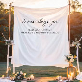 Moderne bruiloft Welkom Custom Boho Wedding Party Wandkleed