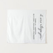 Moderne bruiloft Welkom Custom Boho Wedding Party Wandkleed (Voorkant (horizontaal))