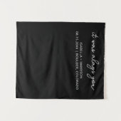 Moderne bruiloft Welkom Custom Boho Wedding Party Wandkleed (Voorkant (horizontaal))