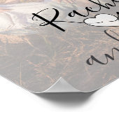 Moderne bruiloft welkom foto poster (Hoek)