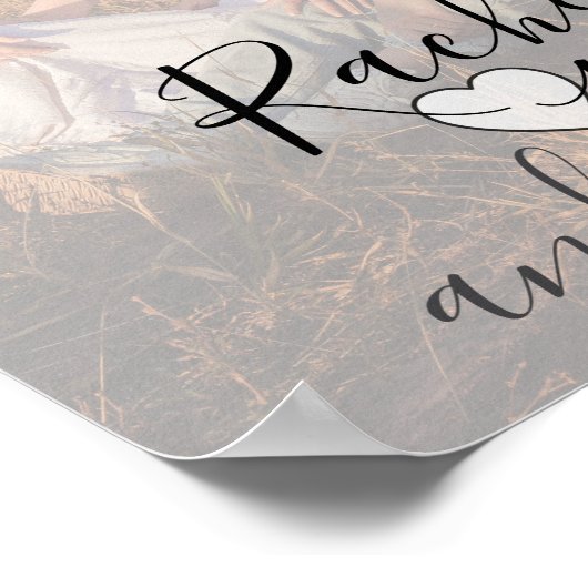 Moderne bruiloft welkom foto poster (Hoek)