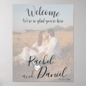 Moderne bruiloft welkom foto poster (Voorkant)