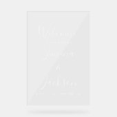 Moderne bruiloft welkom ingang acryl bord (Voorkant)