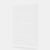 Moderne bruiloft welkom ingang acryl bord (Hoek)