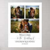 Moderne bruiloft welkom teken elegante kalligrafie poster (Voorkant)