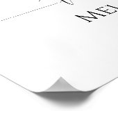 Moderne bruiloft welkom teken elegante kalligrafie poster (Hoek)