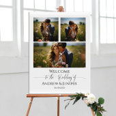 Moderne bruiloft welkom teken elegante kalligrafie poster