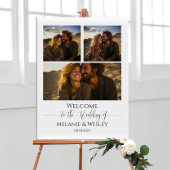 Moderne bruiloft welkom teken elegante kalligrafie poster