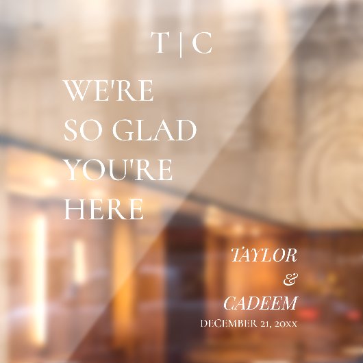 Moderne bruiloft welkom teken spiegel decal (Vel 2)