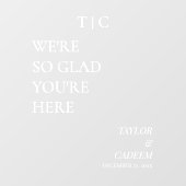 Moderne bruiloft welkom teken spiegel decal (Vel)