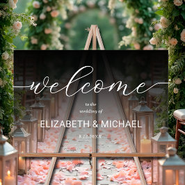 Moderne bruiloft Welkom Transparant Zwart Acryl Bord