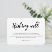 Moderne bruiloft wensen goed Zwart-wit insert Informatiekaartje (Staand voorkant)