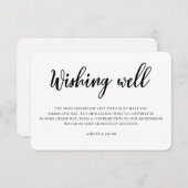 Moderne bruiloft wensen goed Zwart-wit insert Informatiekaartje (Voorkant / Achterkant)