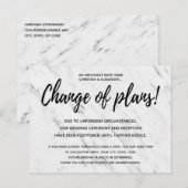 Moderne bruiloft wijziging plannen uitgesteld gean briefkaart (Voorkant / Achterkant)
