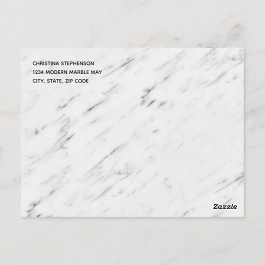 Moderne bruiloft wijziging plannen uitgesteld gean briefkaart (Achterkant)