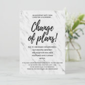 Moderne bruiloft wijziging plannen uitgesteld gean kaart (Staand voorkant)