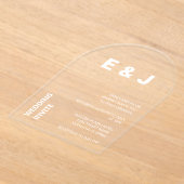 Moderne bruiloft witte tekst acryl uitnodiging (Laagn)