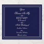 Moderne bruiloft wordt mijn beste voorstel likeurfles etiket (Enkel label)