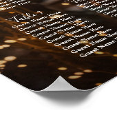 Moderne bruiloft zitgrafiek met foto 12 tafels poster (Hoek)