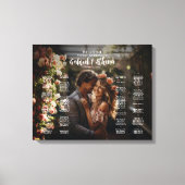 Moderne bruiloft zitgrafiek met foto canvas afdruk (Voorkant)