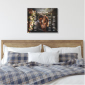 Moderne bruiloft zitgrafiek met foto canvas afdruk (Insitu (Slaapkamer))