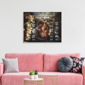 Moderne bruiloft zitgrafiek met foto canvas afdruk (Insitu (Woonkamer))