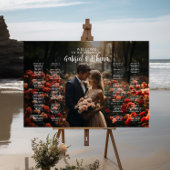 Moderne bruiloft zitgrafiek met foto canvas afdruk