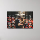 Moderne bruiloft zitgrafiek met foto canvas afdruk (Voorkant)