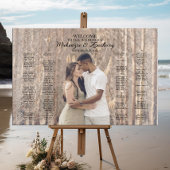 Moderne bruiloft zitgrafiek met foto, elegant poster