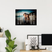 Moderne bruiloft zitgrafiek met foto poster (Thuiskantoor)