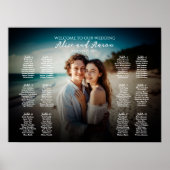 Moderne bruiloft zitgrafiek met foto poster (Voorkant)