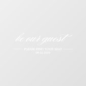 Moderne bruiloft Zitting Grafiek Spiegel Decal (Vel)