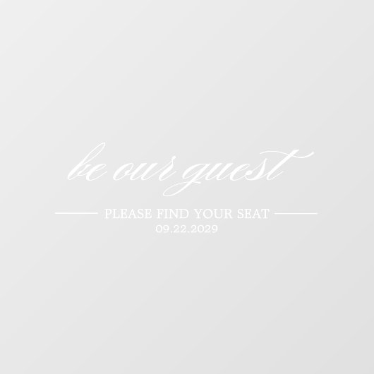 Moderne bruiloft Zitting Grafiek Spiegel Decal (Vel)