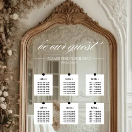 Moderne bruiloft Zitting Grafiek Spiegel Decal