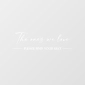 Moderne bruiloft Zitting Grafiek Spiegel Decal (Vel)