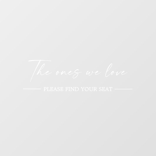 Moderne bruiloft Zitting Grafiek Spiegel Decal (Vel)