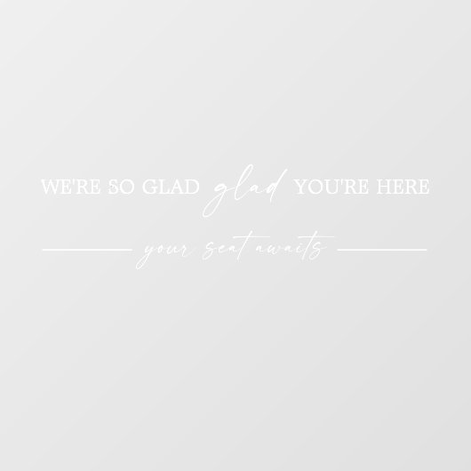 Moderne bruiloft Zitting Grafiek Spiegel Decal (Vel)