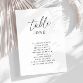 Moderne bruiloft Zitting Grafiek Tafel Aantal Kaar Kaart