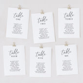 Moderne bruiloft Zitting Grafiek Tafel Aantal Kaar Kaart