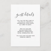 Moderne bruiloft — zwart en wit informatiekaartje (Voorkant)