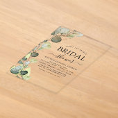 Moderne Bruiloftfeest Botanische Eucalyptus Rustie Acryl Uitnodigingen (Laagn)