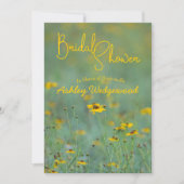 Moderne Bruiloftsbruidspartij Wilde Bloem Foto Kaart (Voorkant)