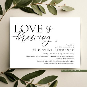 Moderne Bruiloftsfeest, Love is Brewing Kaart