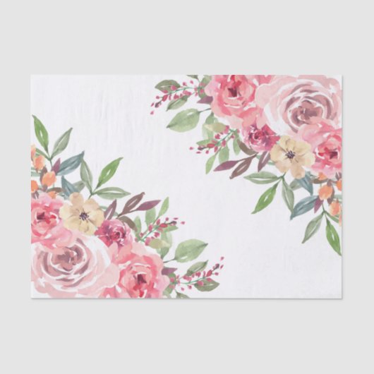 Moderne Bruiloftsfeest met Bloemen Tissuepapier (Voorkant)